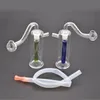 Pipes de brûleur à huile en verre en verre en gros avec perc en nid d'abeille Recycler mini dab gréement de cendre capteur de cendres Bongs Huiles Brûères Pipe le moins cher prix