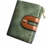 Portefeuilles pour femmes RFID Small Bifold Le cuir portefeuille Mini Mini Zipper Coin Pocket Pocket, Carteras Para Mujer Portfel L2xi #