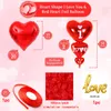 Red Heart Balloons I Love You Balloons Special Night Happy Anniversary Valentines Day Decorations Romantic Balloons rose petals