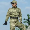 4xl Spring Combat Tactical Uniforme Caminhando ao ar livre Trekking Fishing Casating Roupas de camuflagem Men Mulheres camisa de calça de calça conjuntos de calça