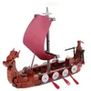 MOC Medieval Military Wars Trireme Battleship Viking Longship Blocks establece figuras de sodiers Toy de velero para niños