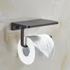 Black Toilet paper holder Tissue holder mobile phone WC Paper Roll Rack Kitchen Roll Holder Bathroom Hardware