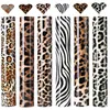 Autocollants de fenêtre Leopard à motifs de transfert de chaleur Iron sur HTV Animal Print for T-shirt Decoration DIY Craft