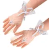 Короткие свадебные перчатки дизайн рыбные сеть свадебные перчатки короткие кружевные свадебные аксессуары с белыми волосами прозрачные свадебные аксессуары