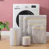 Sac à linge gris élégant Sac en filet de lavage de haute qualité pour draps de vêtements de soutien-gorge Accessoires de linge pour la machine à laver
