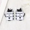 10Pcs Love Books Girl Charms Acrylic Skull Black Cat Jewelry Findings Earring Pendant Necklace DIY Making Accessories