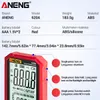 Aneng 4.7in LCD AC/DC Digital True-RMS Multimetro Auto-ranging con AMP Volt OHM Capacitanza Continuità Test del diodo NCV Tester NCV