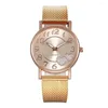 Zegarek zegarek vintage Watch Women Silver Gold Mesh Love Serce Fashion Casual Damskie zegarki kwarcowe Relogio feminino