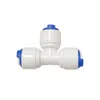 1/4 "OD Quick Connect Push In To For Ro Water Reverse Osmosis System Tube Montering Bollventil+T+I+L Typ Combo 16 PCS