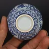 Qianlong of Qing Dynasty Antique dipinti di tazze in ceramica Bellissima tazza di tè set di fiori Curio ciotola da tè per la cerimonia del tè tazza