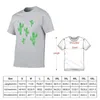 Men's Polos Linocut Cacti #2 Green T-Shirt Animal Prinfor Boys Korean Fashion T Shirt Men