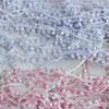 2 Meters 1cm Violet Pink White Thread Lace Trim DIY Sewing Crafts Embroidered Lace Fabric Bag Garment Accessories