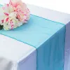 5st Wedding White Organza Tabler Runners Tracke Cover Stol Sash Party Pink Teal Decor Birthday Banket Table Flag 30x275cm