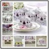 10pcs Crown fairy tale pumpkin carriage wedding candy box marriage charm shower favor candy boxes wedding party gift hold bag