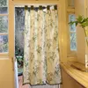 Boho Floral Imprided Cafe Rideaux, Style de campagne, Tab Top Cuisine Curtain Valise, Half Windows Drape, chambre, salon,
