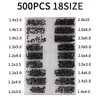 500pcs 18 types Mini vis Kit de bricolage micro Micro ordinateur portable Générale de lunette de soleil Téléphone Réparation de la tablette Fixation de l'outil de vis