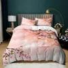 Plum Blossom Bianchetto da letto Set Rosso Flower Floral Cover per bambini adolescenti femminili, copripiumino in stile inchiostro giapponese King Size