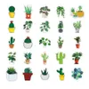 10/20 / 50pcs Asthésiques Green Plantes autocollants Ins Style Decorative Varive Tablet ordinateur portable Sticker pour enfants Girls Girls Toy Gift