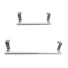 Hooks Retractable Towel Stand Rack Stainless Steel Cabinet Door Back Hanging Storage Bathroom Kitchen Cupboard Hanger