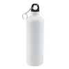 Mokken 400/500/600/750 ml witte blanco sublimatie waterfles met schroef karabijnhaak haak aluminium buiten sportlekdicht voor 240410