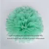 20 pcs décorations de balles en papier vert à la menthe set en papier suspendu boules en nid d'abeille de tissus et lanternes