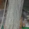 480pcs Shinny Gümüş Kaplama Top Zincirleri Kolye 45cm 18 inç 1 2mm Scrabble Fayans Cam Fayans Kolye Şişesi Kapakları ve MO256V