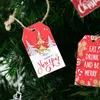 100pcs Joyeux Noël Nouvel An Étiquettes de carte-cadeau Paper Snowflake Christmas Tree Tags for Boîte de Noël