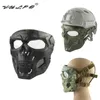 Vulpo Airsoft Paintball Skull Mask ao ar livre máscara de face máscara tática Capacete militar adaptado aos capacetes rápidos