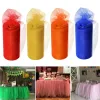 22m مأدبة طاولة قطعة قماش مرنة Tulle Mesh Table Skirt tablecloth Gaauze Craft حفل زفاف طاولة عداء