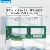 Kaarten LinkReal 2x U.2 SFF8639 SSD naar PCI Express 3.0 Gen 3 X8 Card U.2 NVME SSD ADAPTERLRNV94N8