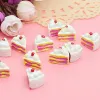 10 stks kleurrijke mix cake hars miniatuur bloemen snoep cake cabochons voor woning decor ambachtelijke accessoire diy poppen huis speelgoed