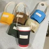Getränke Cup Tote Bag Bech Sleeve Wrap Wrap Bunfle Canvas Easy-Take Cup Set Getränke Tasse Beutel langlebige handgefertigte Leinwandbeutel nach Hause