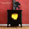5 Blades Fireplace Stove Fan Black Eco-Friendly Log Wood Burner Accessories Home Fireplace Fan New Winter Warmer Stove Heat Fan