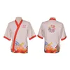 Camicia bianca costume da sushi in stile giapponese giapponese cucina da cucina ristorante giacca da cucina professionale hotel uomini da donna uniforme da chef
