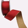 Bords câblés de 38 mm Ribbon Grosgrain en sergé rouge imprimé.Arc cadeau, mariage, enveloppement à gâteau, décoration d'arbres, couronne 10 mètres