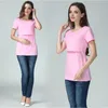 Herfst lange mouw en zwangerschapskleding met korte mouwen zwangerschapskleding borstvoedingstops voor zwangere vrouwen verpleegkundige t-shirt