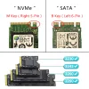 Kapsling Phixero M2 NVME SSD -kapsling NGFF SATA Externt fall M.2 USB 3.1 Gen2 Typ C 6Gbps 10Gbps b/m Nyckel Storage Box Housing PC Laptop Boxoptop