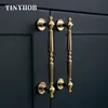 Bright Gold Solid Brass Cabinet Handle and Knob Brass Drawer Knobs T Bar Bedroom Kitchen Cupboard Hardware Bathroom Furniture