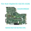 Carte mère pour Acer Aspire E5532C7K4 E5532 E5532G pour ordinateur portable DA0ZRVMB6D0 avec N3050 N3150 N3700 CPU 100% testé entièrement travail