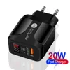 AC DC PD 20W Power Adapter 5V Charger For IPhone Samsung Xiaomi Type-c LED Display USB Power Supply Source Travel Adapter 5 Volt