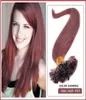 entier 200spack 08gs 14039039 24quot kératine bâton u tip extensions de cheveux humains cheveux brésiliens 33 Dark Auburn DHL 3205607