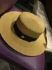 Chapeaux de soleil petit chapeau de paille d'abeille européen et américain rétro en or tressé femelle femme de soleil lâche