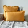 Kudde Tassel Ball Cover Home Decoration Velvet Fabric Room Model Soffa Fall 30x50 45x45 50x50 cm Throw Pillows Case