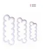 Plastik Çömlek Çöp Çiçek Kesme Kalıpları 3D Gül Petal Hızlı bir şekilde polimer kil kalıp aletleri DIY el yapımı seramik kalıp 3pcs