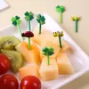 Forks 8/12PCS Kids Fruit Picks Needle Stick Toothpicks Mini Creative Bee Cake Dessert Lunch Box Bento Accessories