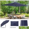 Tält och skyddsrum Rectangar Patio Paraply Color Tiki Navy Blue Freight Parasol Protractor Paraplyer Bases For the Beach Drop Deliver DHFKQ