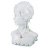 Nieuwe hars dames mannequin hoofddisplay voor sieraden accessoires kunst mannequin ketting oorbellen houder hoofd bust standaard