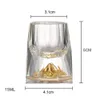 Kristal Gözlük Altın Folyo Votka Cam Şarap Seti Çift Cam Şarap Kupası Ev Bar Lüks Likör Bardakları