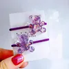 Accesorios para el cabello 2pcs dibujos animados brillantes transparente oso lindos bandas elásticas bandas niños corbatas para niñas tocado de bebé