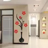 Fashion DIY Home Decor 3D VASE Bloemboom Crystal Arcylic Wall Stickers Art Decal228B